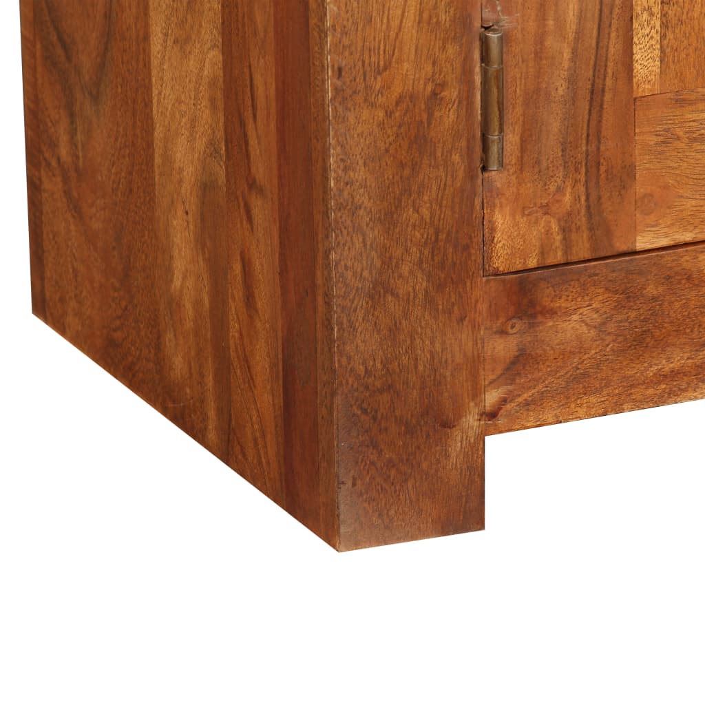 Tv-skab 120x30x40 Cm Massivt Træ Honningfarvet Finish - Billede 9
