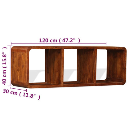 Tv-skab 120x30x40 Cm Massivt Træ Honningfarvet Finish - Billede 11