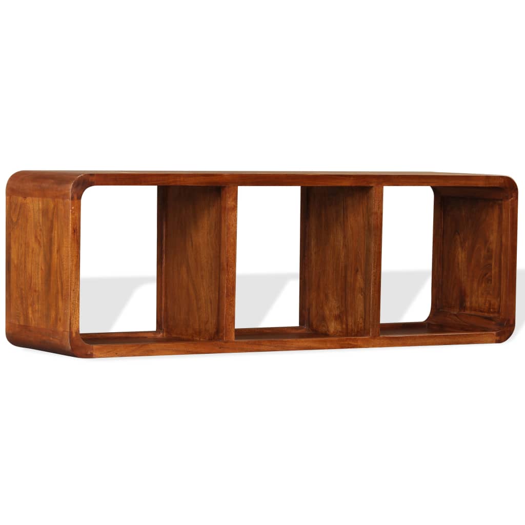 Tv-skab 120x30x40 Cm Massivt Træ Honningfarvet Finish - Billede 3