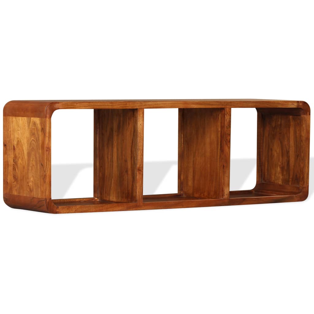 Tv-skab 120x30x40 Cm Massivt Træ Honningfarvet Finish - Billede 4