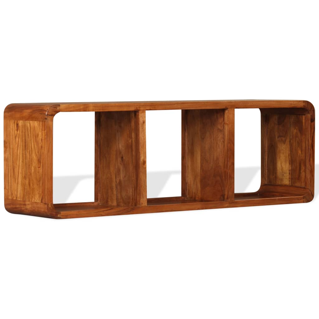 Tv-skab 120x30x40 Cm Massivt Træ Honningfarvet Finish - Billede 5