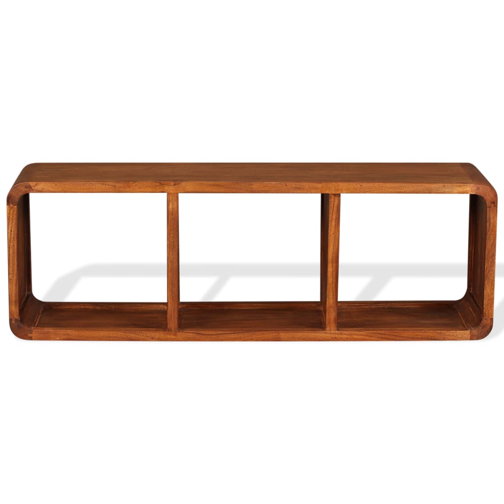 Tv-skab 120x30x40 Cm Massivt Træ Honningfarvet Finish - Billede 6