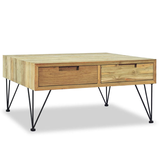 Sofabord 80 X 80 X 40 Cm Massivt Teaktræ