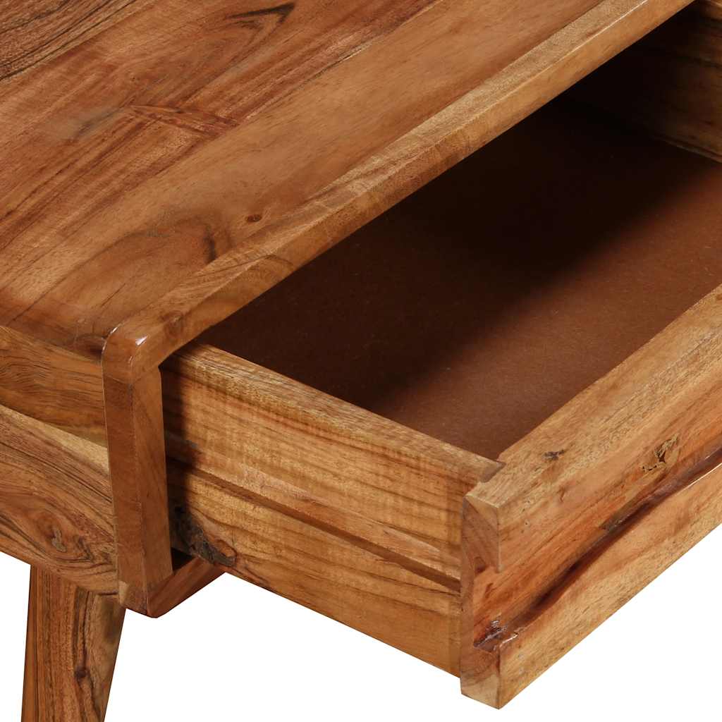 Sofabord I Massivt Træ Med Udskåret Skuffe 100 X 50 X 40 Cm - Billede 5