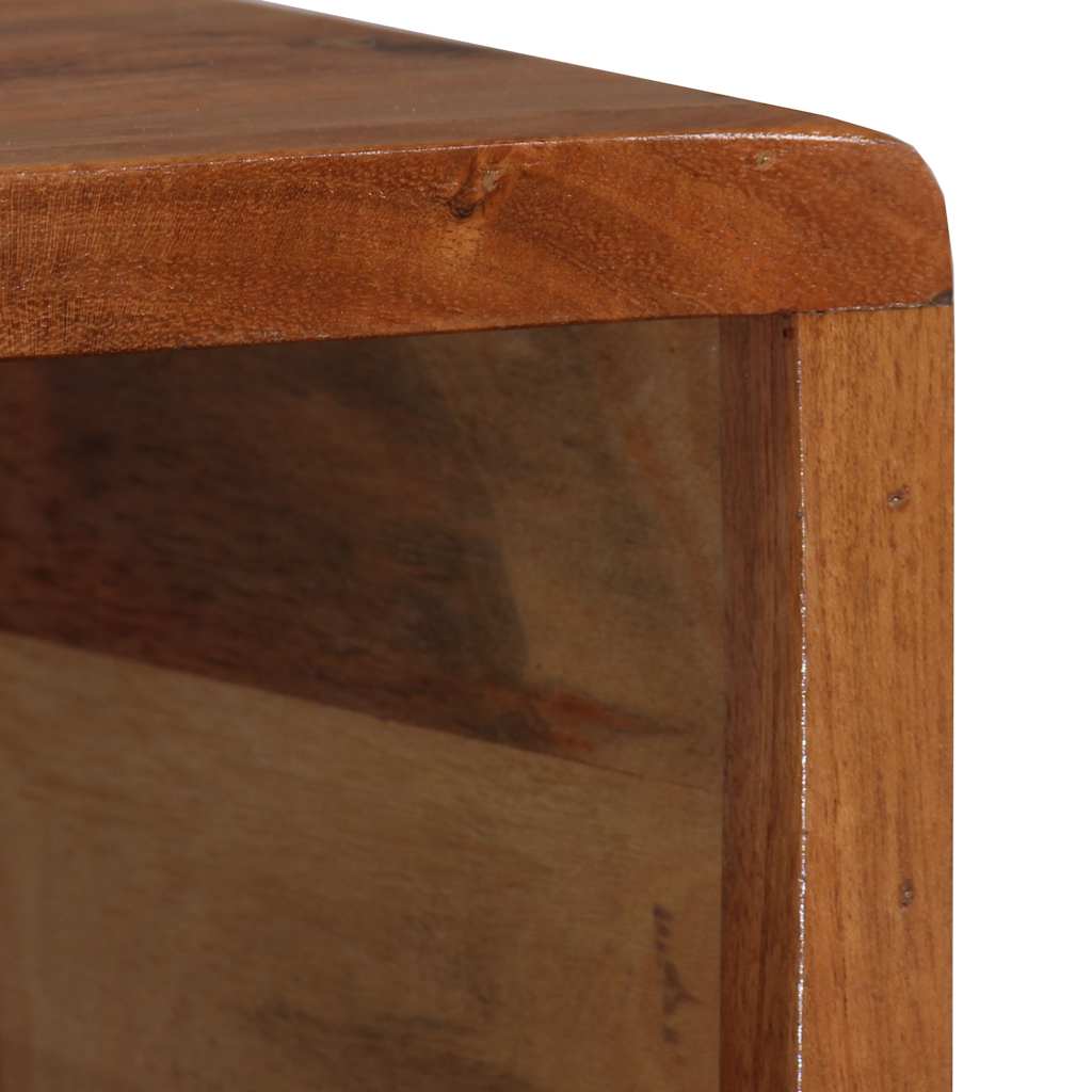 Sofabord I Massivt Træ Med Udskåret Skuffe 100 X 50 X 40 Cm - Billede 7
