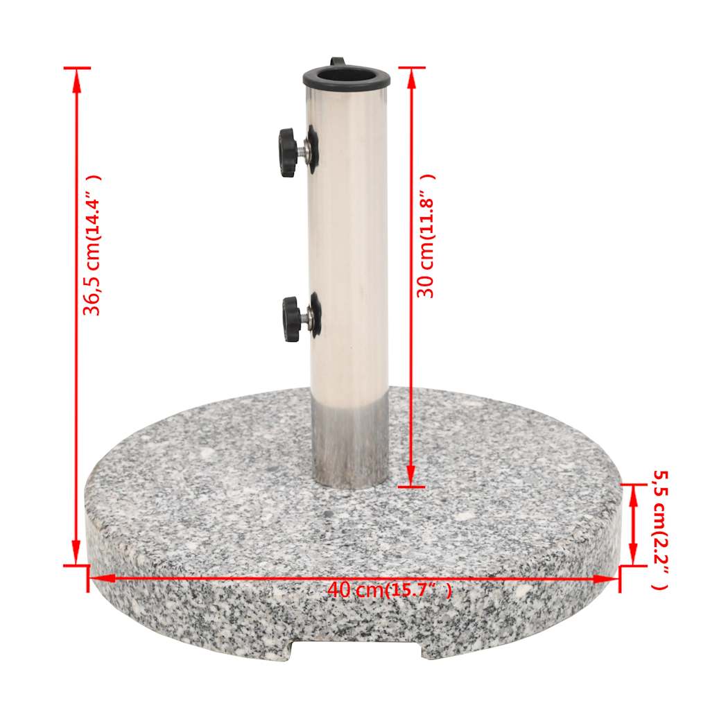 Parasolfod Granit Rund 20 Kg - Billede 11