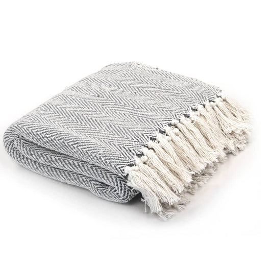 Plaid Bomuld Sildebensmønster
