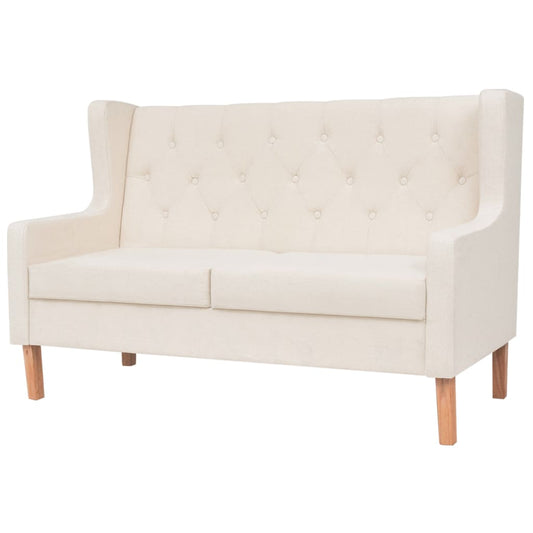 2-Personers Sofa Stof Cremehvid