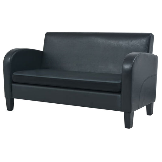 2-Personers Sofa Kunstlæder Sort