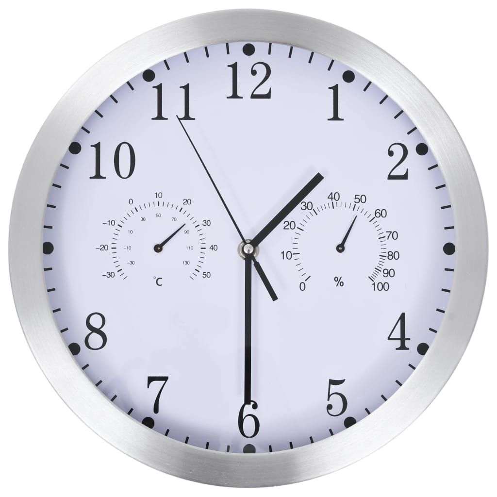 Vægur Med Kvarts-urværk Hygrometer Og Termometer 30 Cm - Billede 2