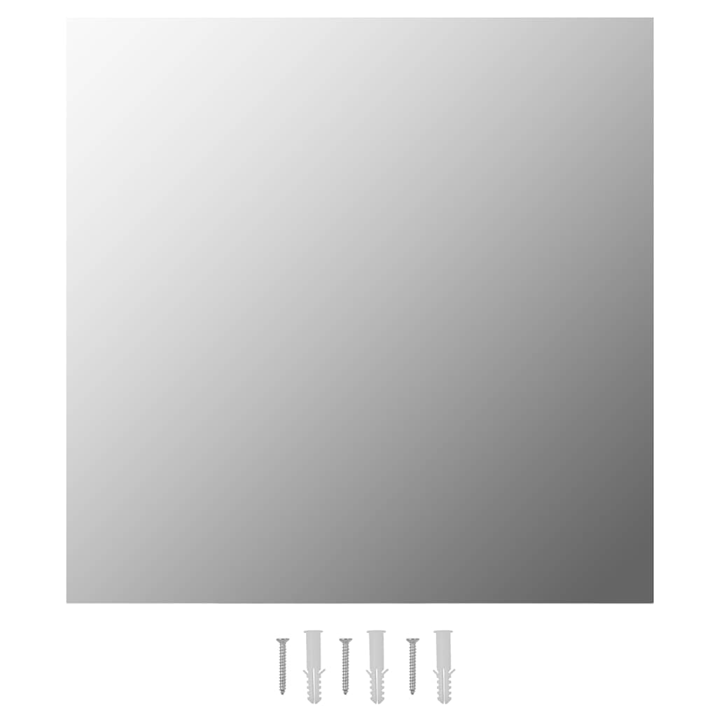 Vægspejl 60 X 60 Cm Firkantet Glas - Billede 2