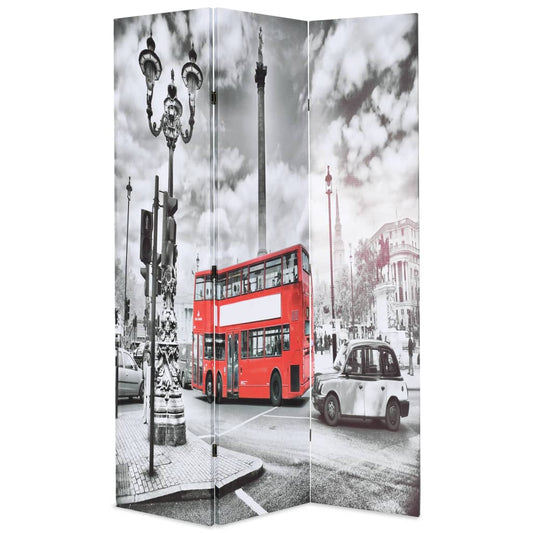 Foldbar Rumdeler London Bus Sort Og Hvid