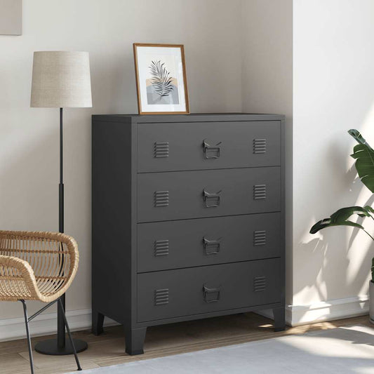 Kommode I Metal Industriel Stil 78 X 40 X 93 Cm