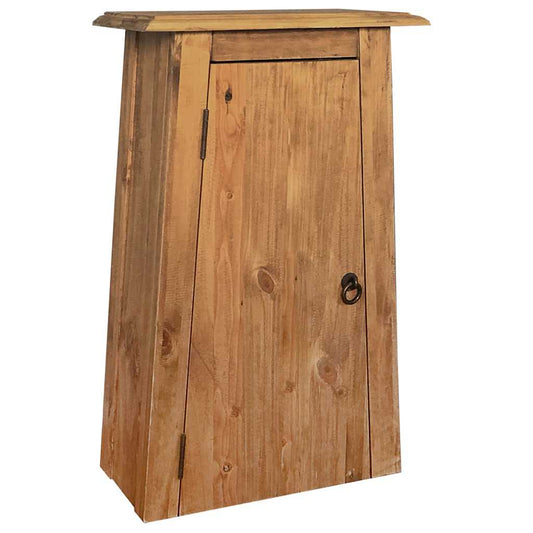 Badeværelsesskab 42X23X70 Cm Massivt Fyrretræ Blå