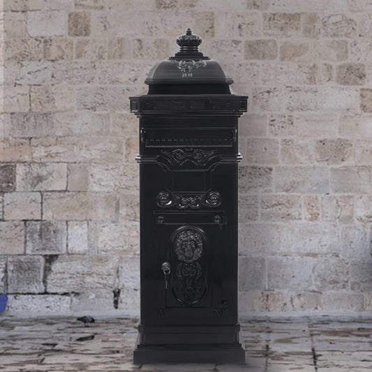 Søjlepostkasse I Aluminium Vintagestil Rustbestandig