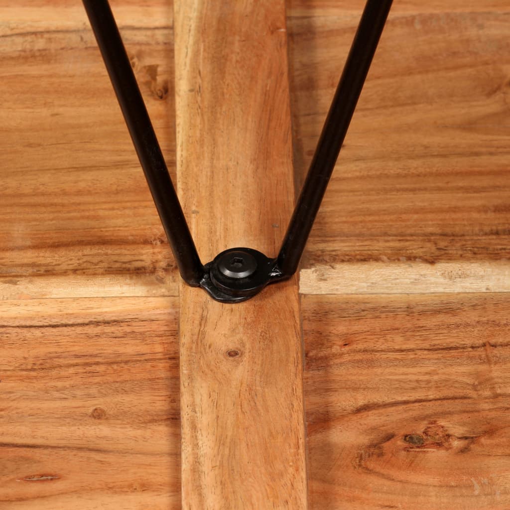 Barsæt 3 Dele Massivt Akacietræ Og Genbrugstræ - Billede 5