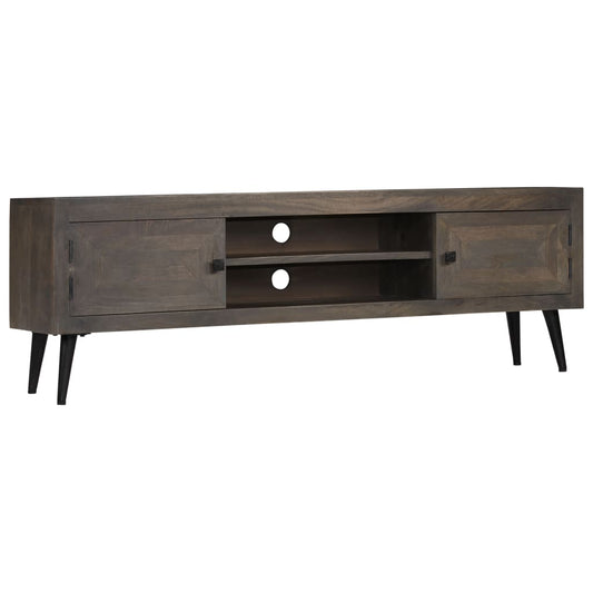 Tv-Skab I Massivt Mangotræ 140 X 30 X 45 Cm Hvid