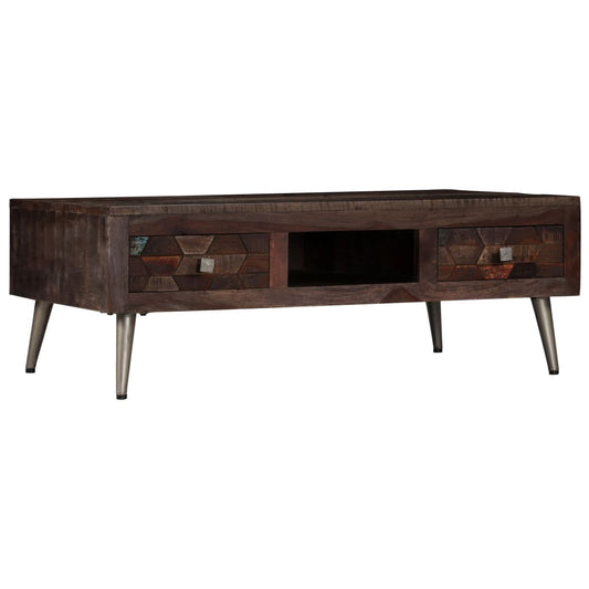 Sofabord 60X30X76 Cm Massivt Genbrugstræ