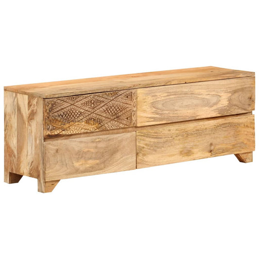 Tv-skab 110x30x40 Cm Massivt Akacietræ Brun - Hovedbillede