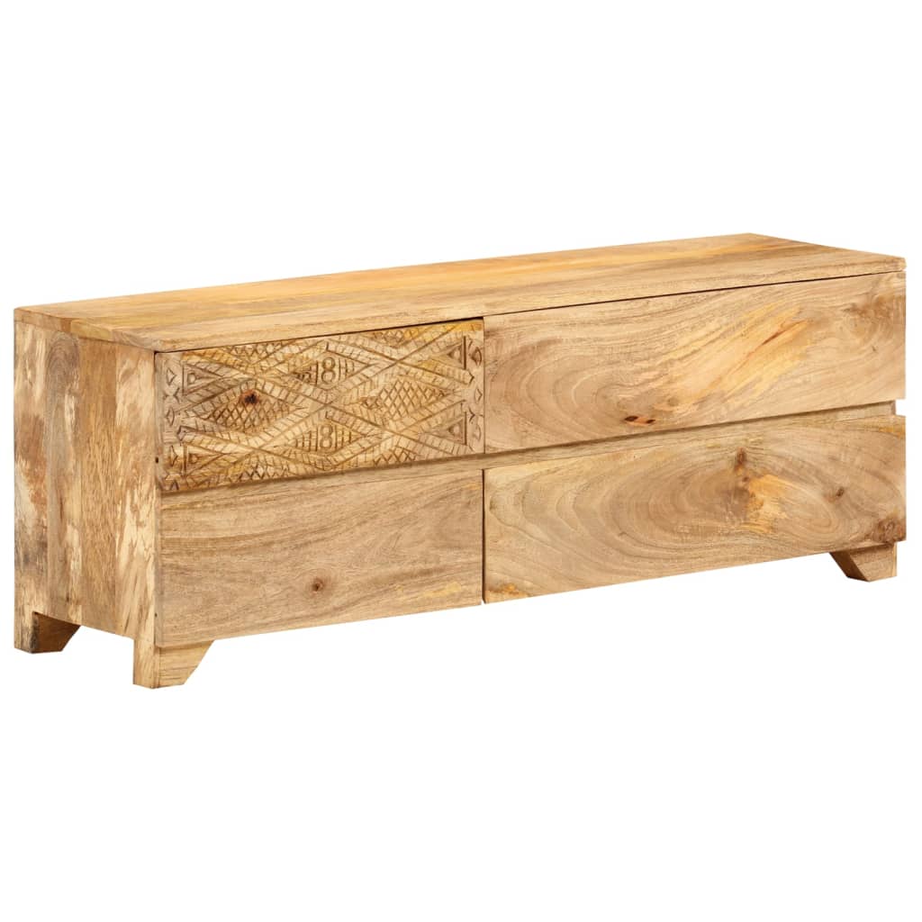 Tv-skab 110x30x40 Cm Massivt Akacietræ Brun - Billede 2