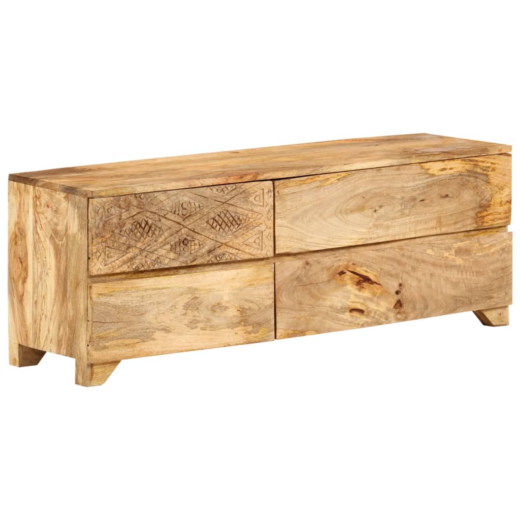 Tv-skab 110x30x40 Cm Massivt Akacietræ Brun - Billede 11