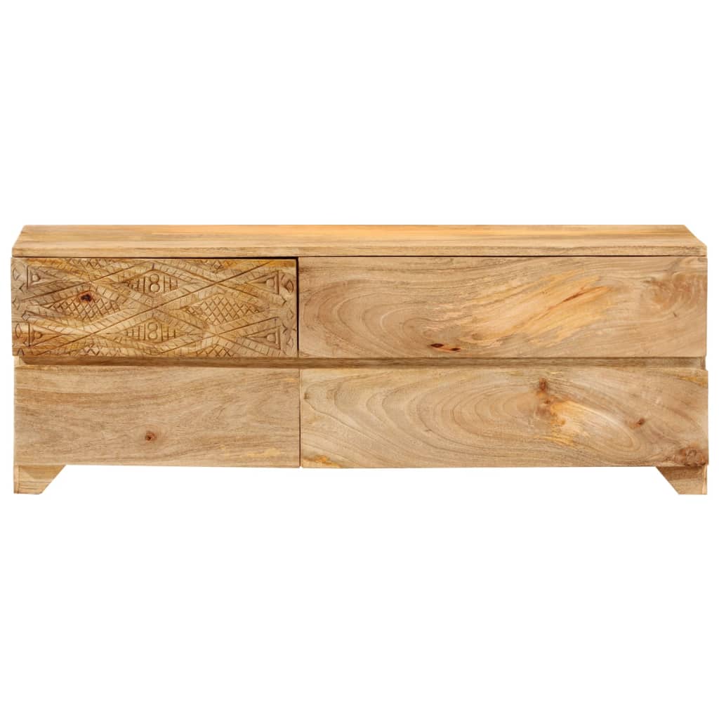 Tv-skab 110x30x40 Cm Massivt Akacietræ Brun - Billede 3