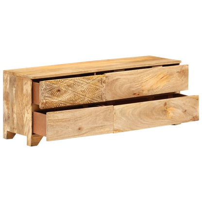 Tv-skab 110x30x40 Cm Massivt Akacietræ Brun - Billede 4