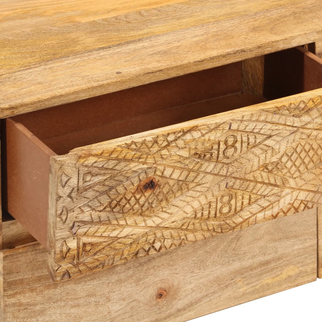 Tv-skab 110x30x40 Cm Massivt Akacietræ Brun - Billede 6