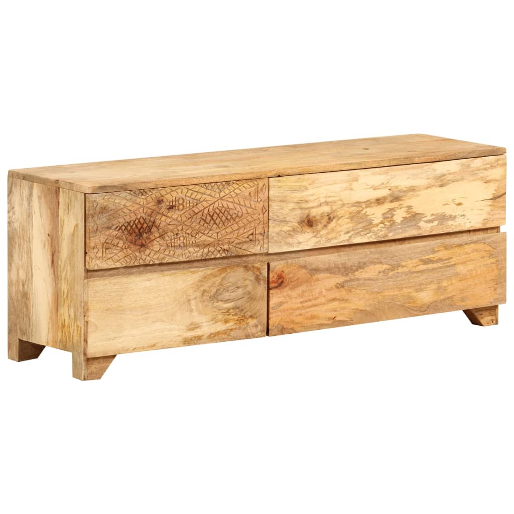 Tv-skab 110x30x40 Cm Massivt Akacietræ Brun - Billede 9