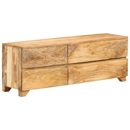 Tv-skab 110x30x40 Cm Massivt Akacietræ Brun - Billede 10