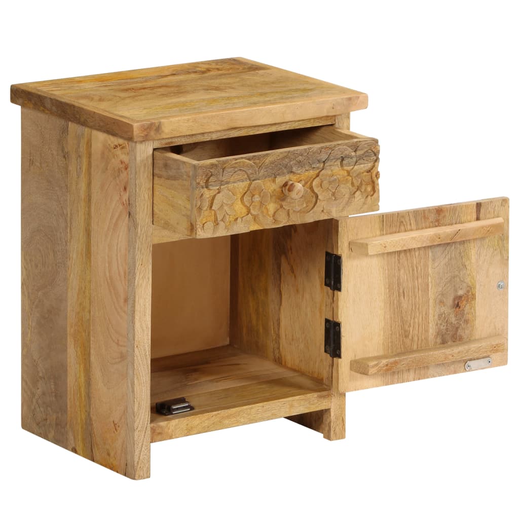Sengebord 40x30x50 Cm Massivt Mangotræ - Billede 5