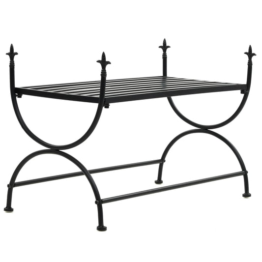 Bænk Vintagestil Metal 83 X 42 X 55 Cm Sort