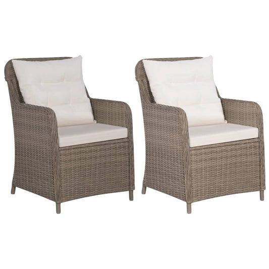 Havestole Med Hynder 2 Stk. Polyrattan
