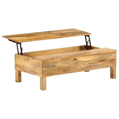 Sofabord I Massivt Mangotræ 110 X 55 X 35 Cm
