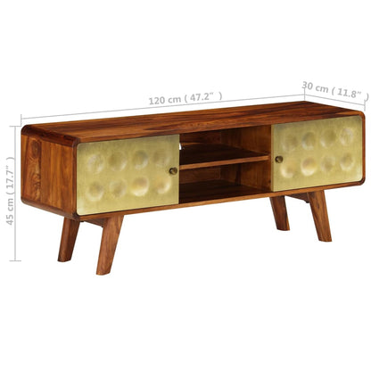 Tv-Skab I Massivt Mangotræ 120 X 30 X 45 Cm