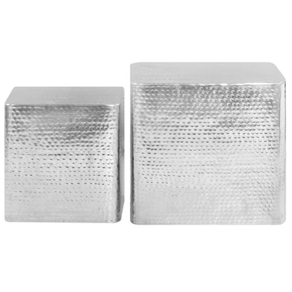 Sofaborde 2 Stk. Aluminium Sølvfarvet - Billede 2