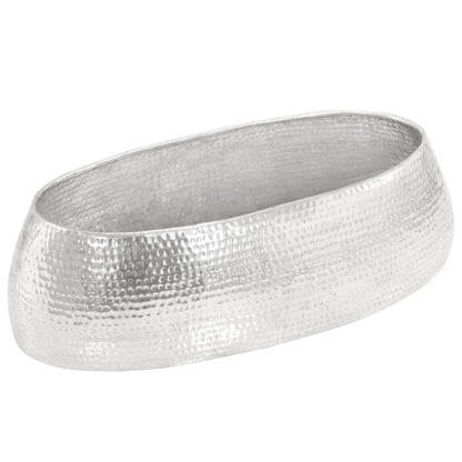 Sofabord 100 X 50 X 28 Cm Hamret Aluminium Sølvfarvet - Billede 4