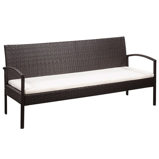 2-Personers Havesofa Med Hynder Polyrattan
