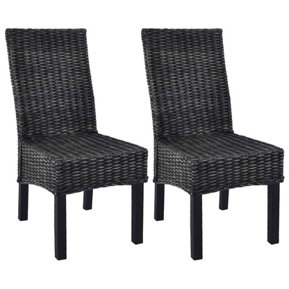 Spisebordsstole Kubu-rattan Og Mahogni-/mangotræ