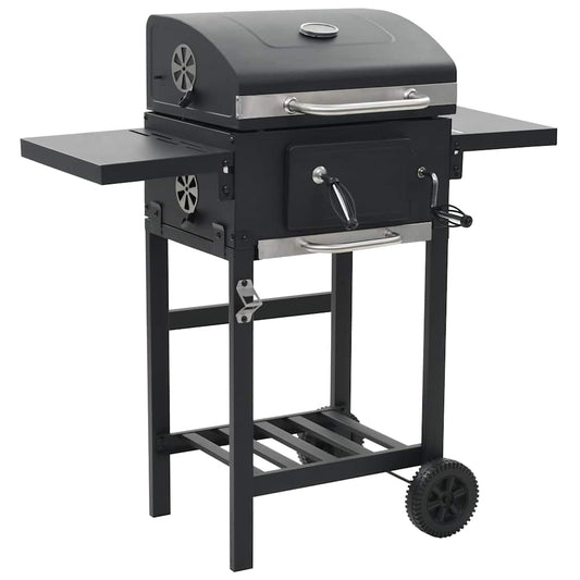 Kuldrevet Grill Med Bundhylde Sort