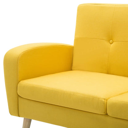 L-formet Sofa Stofbetræk 186 X 136 X 79 Cm Gul - Billede 7