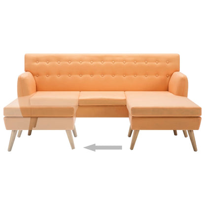 L-formet Sofa 171,5x138x81,5 Cm Stofbetræk Orange - Billede 6