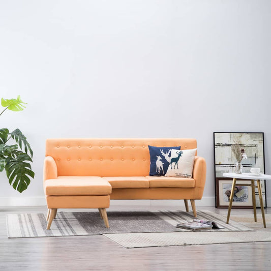 L-formet Sofa 171,5x138x81,5 Cm Stofbetræk Orange - Hovedbillede