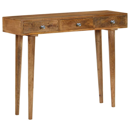 Konsolbord Massivt Mangotræ 102 X 30 X 79 Cm - Hovedbillede