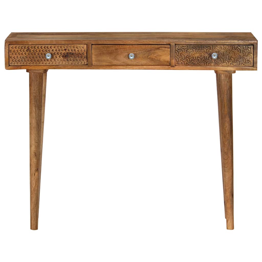 Konsolbord Massivt Mangotræ 102 X 30 X 79 Cm - Billede 2