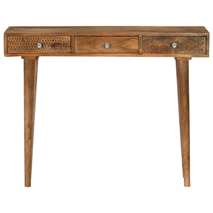 Konsolbord Massivt Mangotræ 102 X 30 X 79 Cm - Billede 2