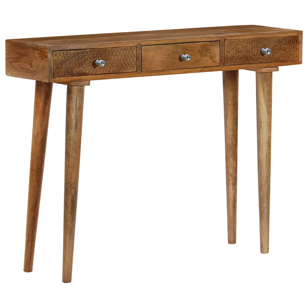 Konsolbord Massivt Mangotræ 102 X 30 X 79 Cm - Billede 11