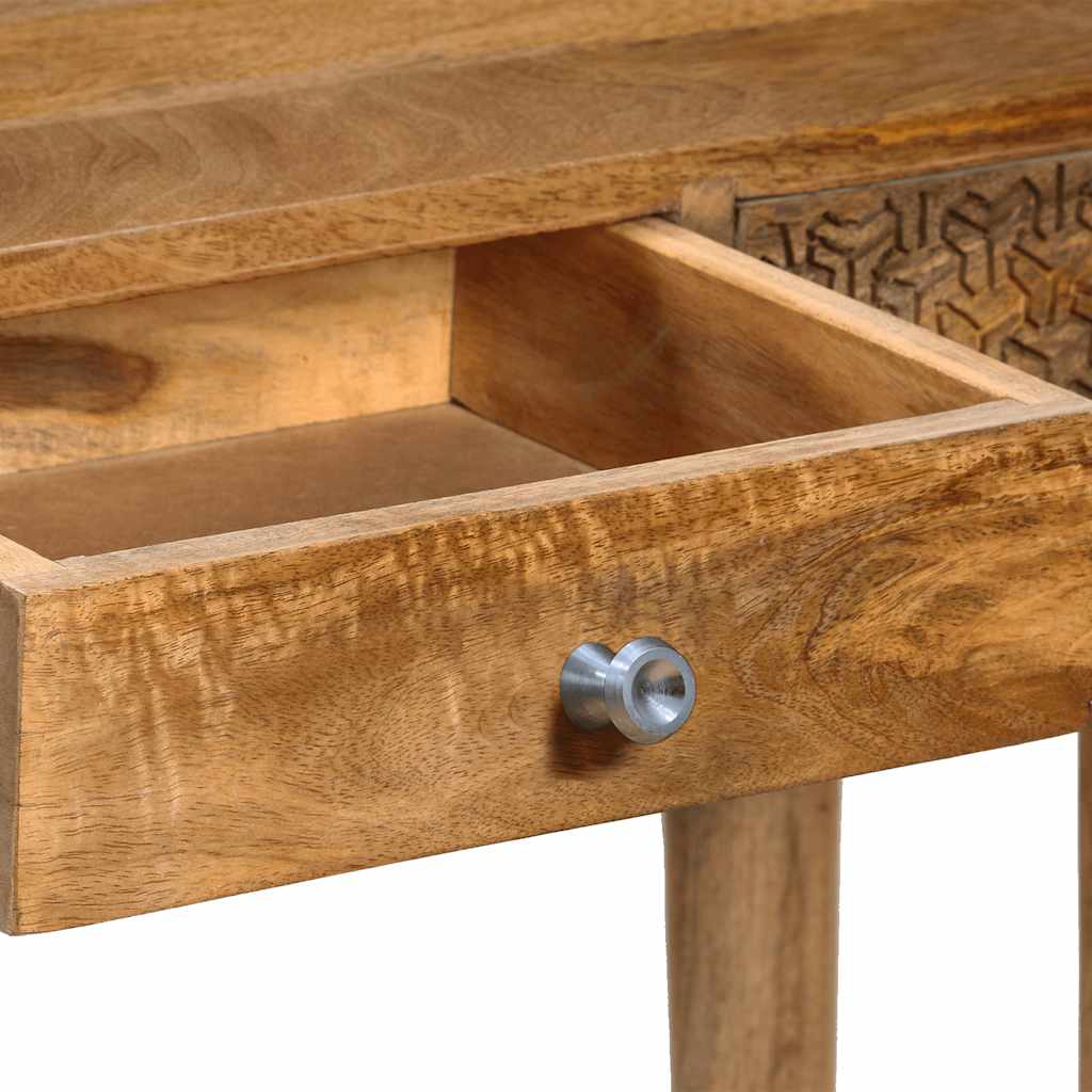 Konsolbord Massivt Mangotræ 102 X 30 X 79 Cm - Billede 7