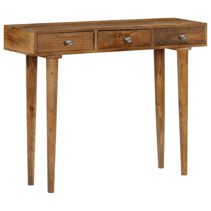 Konsolbord Massivt Mangotræ 102 X 30 X 79 Cm - Billede 10