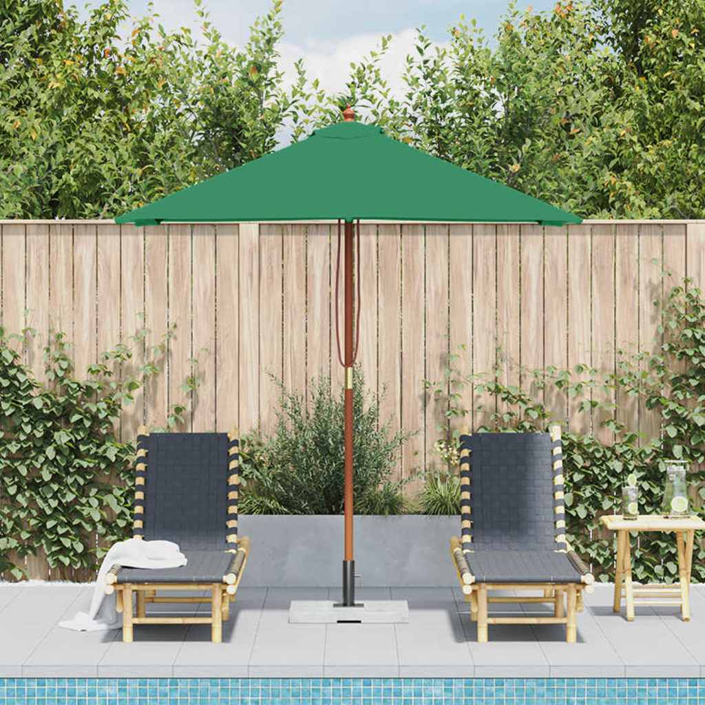 Haveparasol 150x200 Cm Træstang